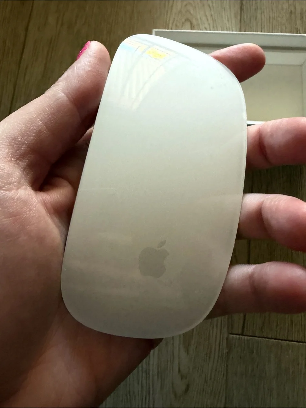 Apple Silver Wireless Mouse with Black Accents